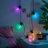 Hybrid 104 ft. Solar Powered & Plug-In RGB LED String Lights Outdoor Patio Waterproof with 48 S14 Shatterproof Bulbs, Color Changing, Remote Control-1883183535