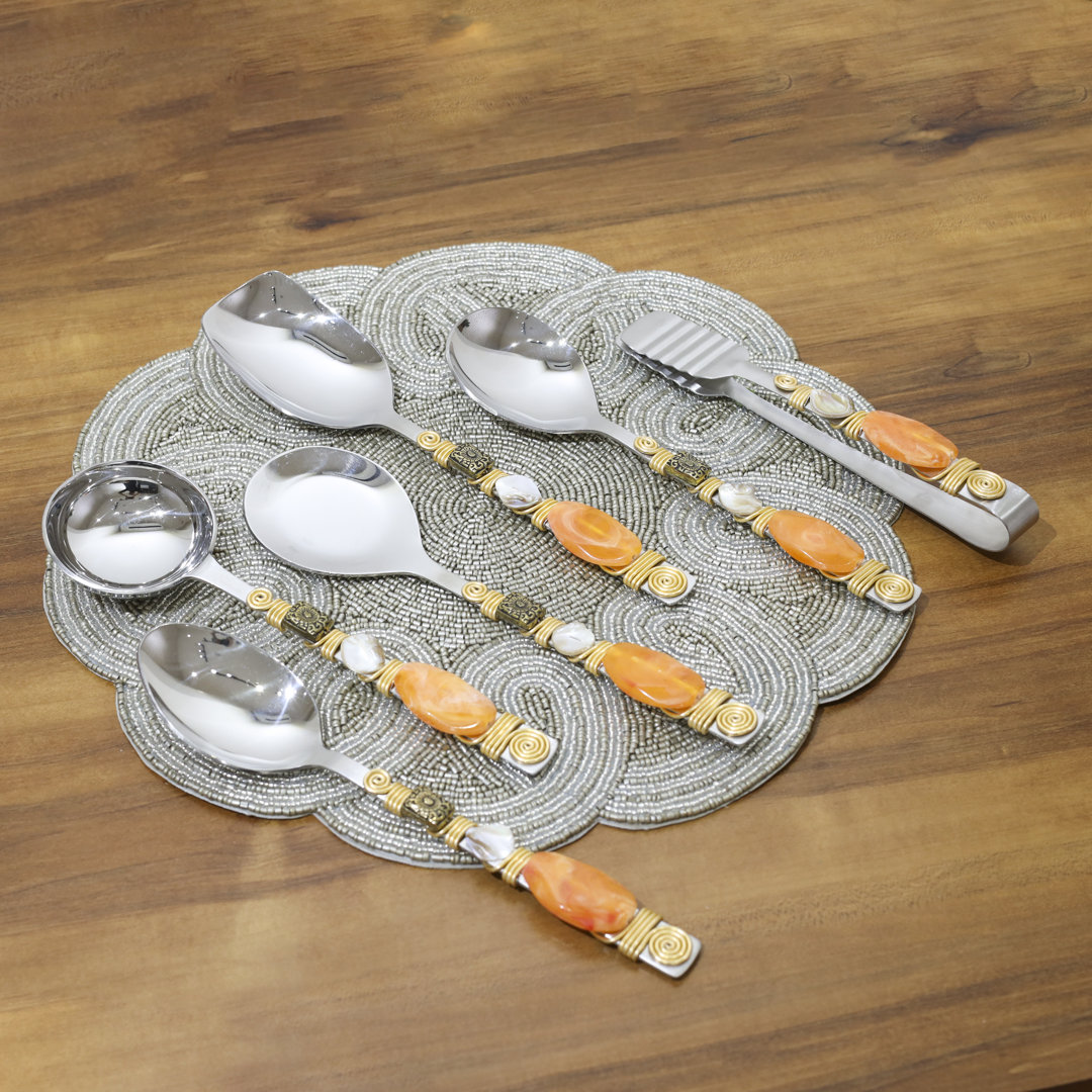 Cascade Serving Spoons (set Of 6) House of Hampton® 