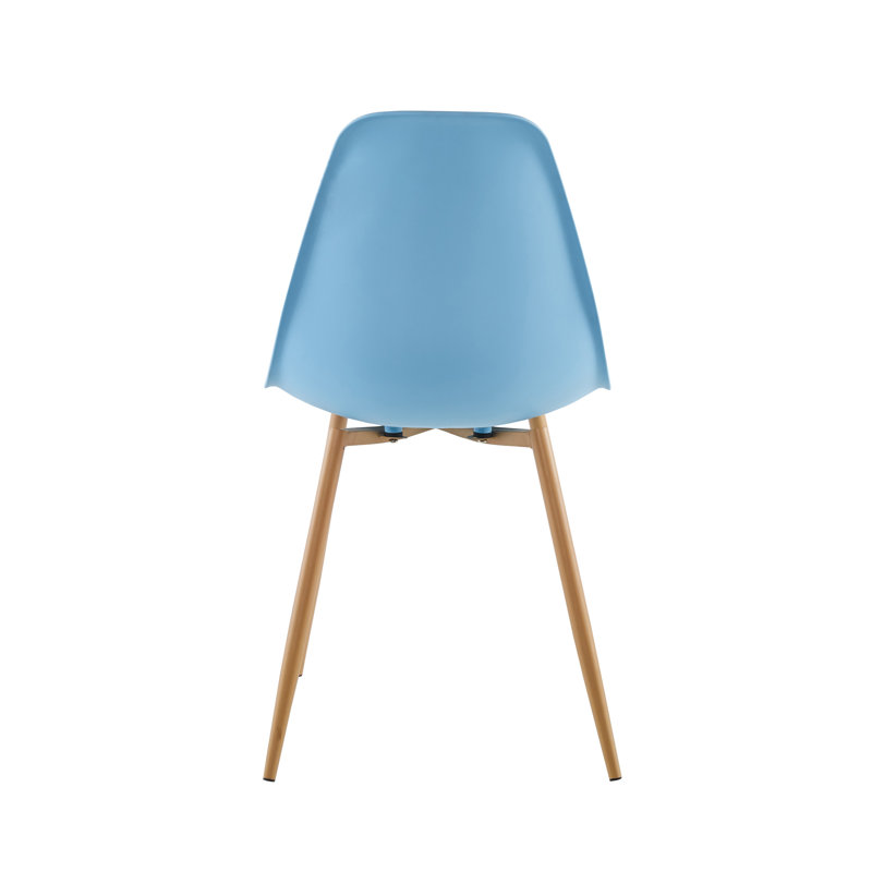 Chaise de salle à manger en plastique Lario, Bleu