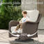 10 Piece Patio Furniture Set With Fire Pit Table, All-weather Wicker Outdoor Conversation Set With Swivel Rocking Chair And 6 Inch Thick Cushions-1234128105-1234128104