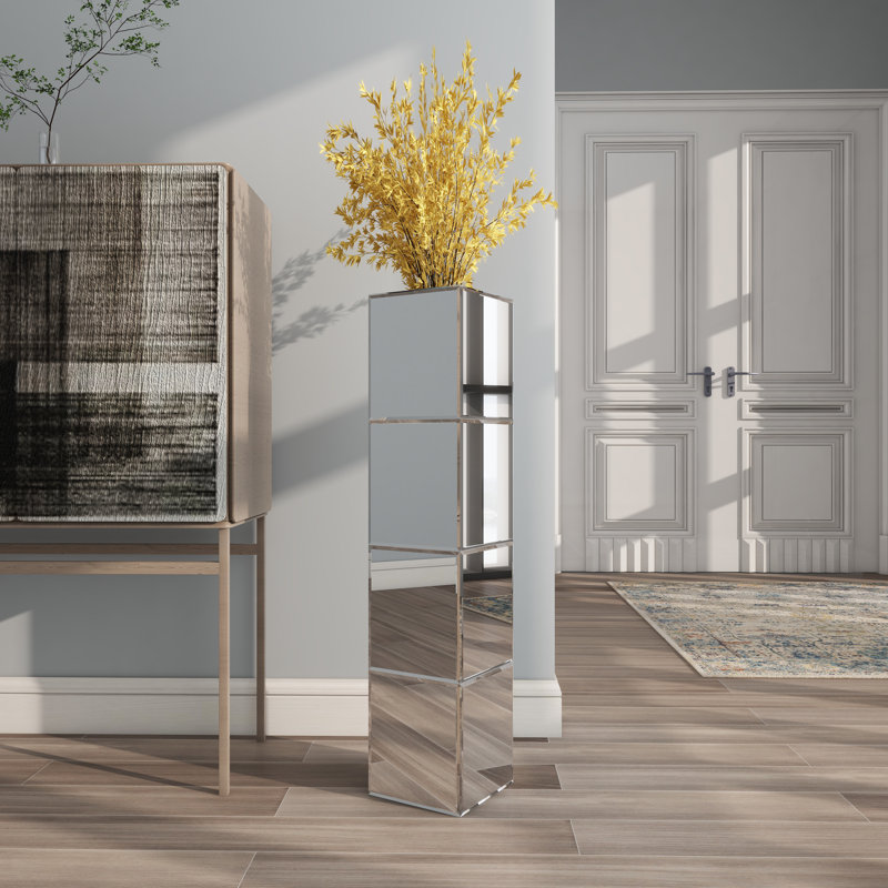 DeGrailly 70cm Handmade Mirrored Glass Floor Vase