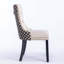 Chaise rembourrée capitonnée en velours de bois massif-1979176849