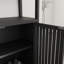 Armoire de salle de bain autoportante noire, idéale pour ranger des articles de toilette et des décorations, facile à assembler