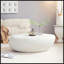 Table basse 43,31 po elliptique en fibre de verre pour salon Vintage
