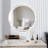 Gaulrapp Frameless Rounded Anti Fog LED Lighted Dimmable Wall Mounted Bathroom Vanity Mirror-2104313874