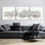 «World Cafe II Paris Panoramic» par Avery Tillmon, art mural en verre acrylique, ensemble de 3 pièces-102086973