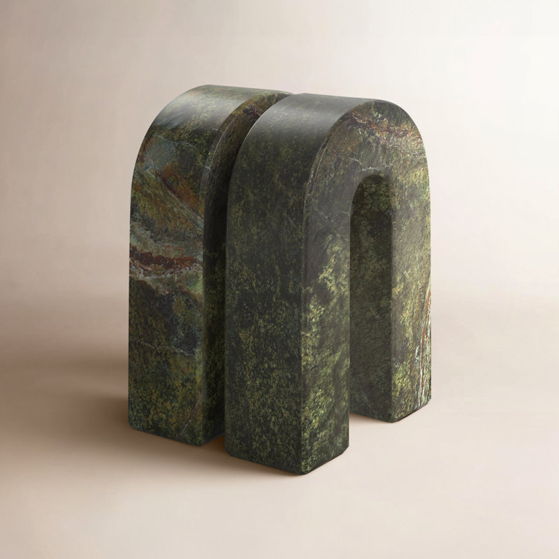 Alexandrea Decorative Bookends, Green