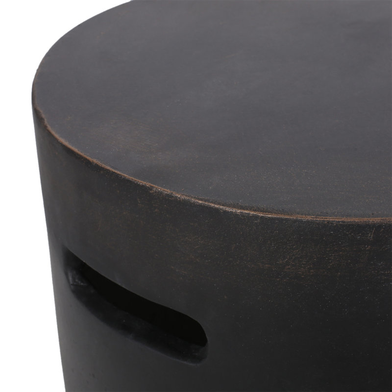 Outdoor Lightweight Concrete Side Table,