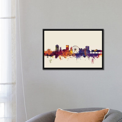 Reproduction d'art sur toile tendue Skyline Series: Brighton, Angleterre, Royaume-Uni