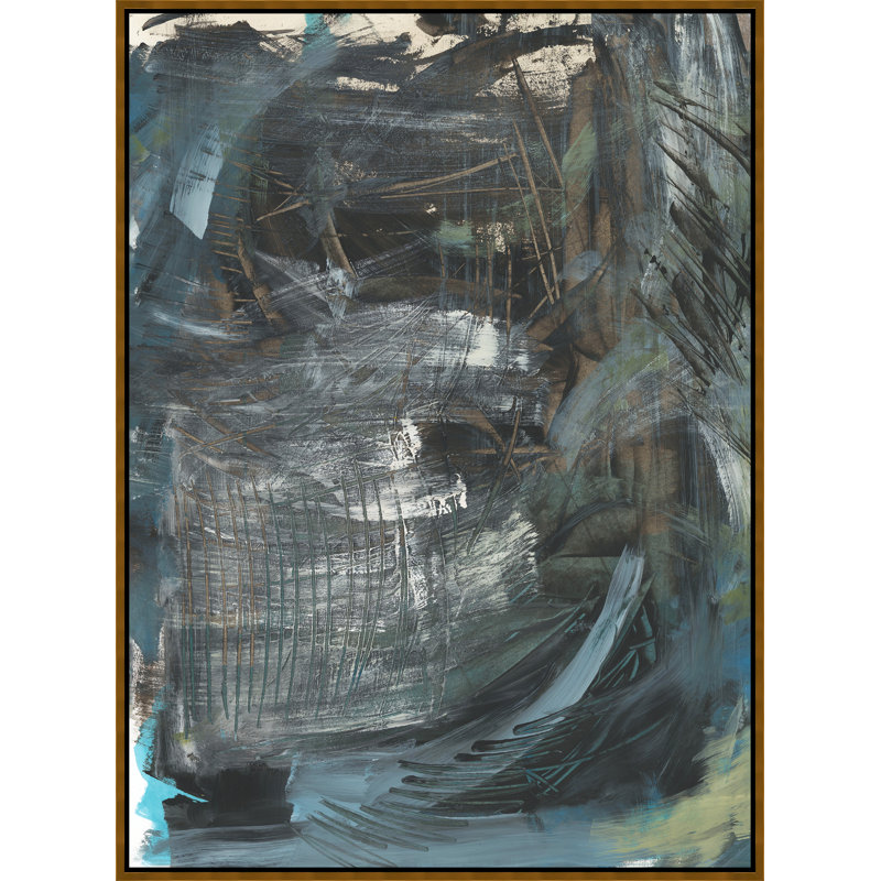 «Impetous Mind» par Ryan Brown, peinture encadrée, Image au pinceau gel