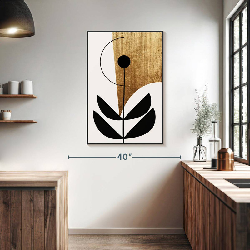 Nara Nero, Cadre flottant noir, 27 po x 40 po