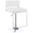 Alameda Chrome And White Adjustable Bar Stool
