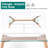 Diano 43.3" Narrow Console Table with Solid Wood Legs and Tempered Glass Top Desk-457000111