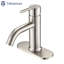 Robinet de salle de bain monocorps et monocorps TJAAA237 avec plaque de pont incluse et résistant aux taches en nickel brossé-130480207