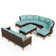 Ensemble de conversation modulaire avec coussins 10 pièces Argyri