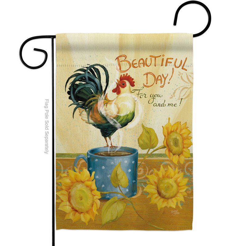 Magnifique magnifique fête : polyester à 2 faces 19 x 13 po drapeau de jardin