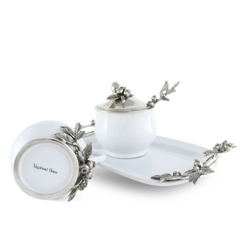 Farmer's Market Stoneware Sugar And Creamer Set
