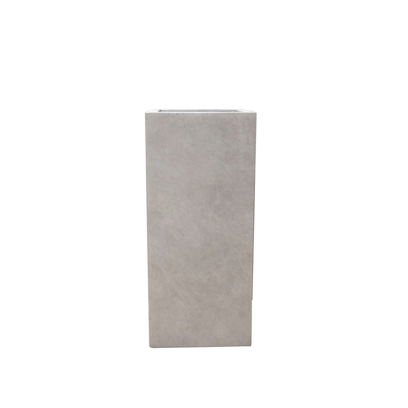 Planter, Weathered Concrete, 24" H x 11" W x 11" D