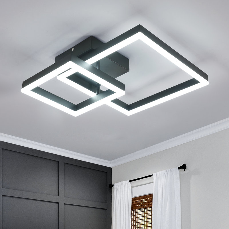 Square 52Cm 2-Light LED Flush Mount