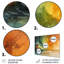 Ensemble de décorations murales vert et orange Tachisme Landscape III - Tachisme-107183517-107183518