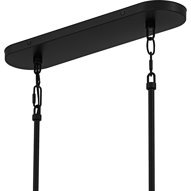 Lustre linéaire noir mat 5 lumières Cassidy