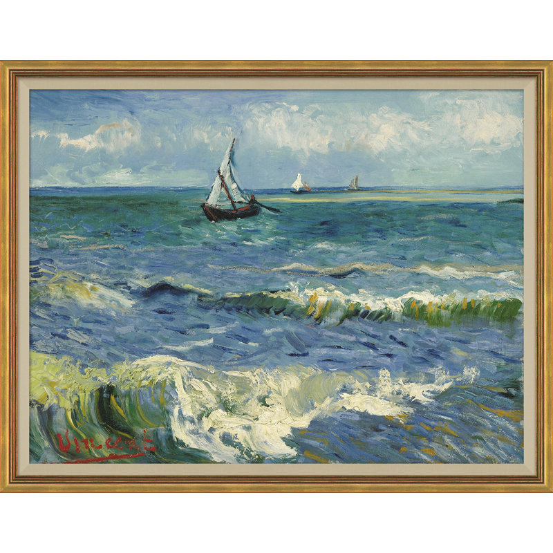 «Saintes Maries De La Mar» par Vincent Van Gogh, reproduction d'art sur toile, H 18 po x l 23 po x P 1,25 po