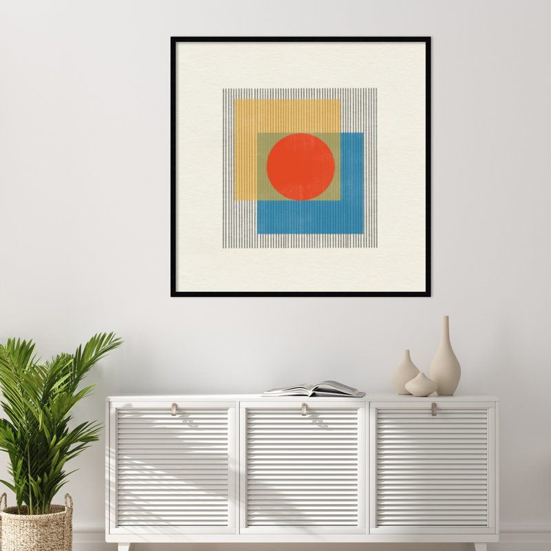 Midcentury Modern Object No 3 by Miuus, 41" H x 41" W x 1" D, Black