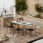 Kevene Rectangular 62.99'' L x 31.49'' W Stone Top Metal Base Dining Table