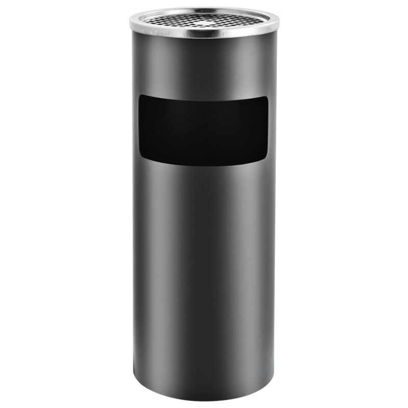Poubelle de rangement pour cendrier vidaXL, Noir