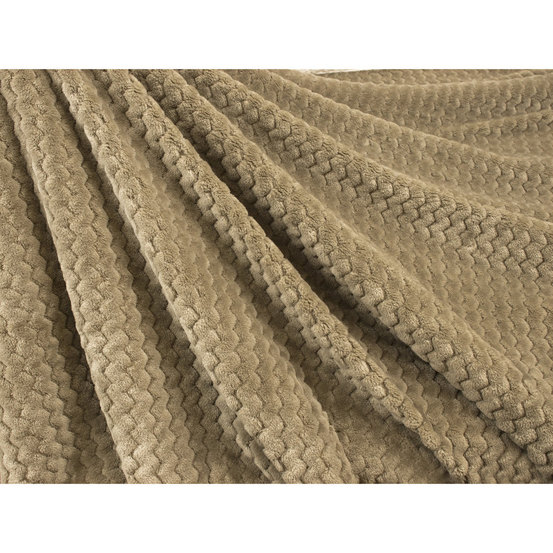 Couverture pelucheuse de qualité supérieure, 50 po x 60 po, Taupe