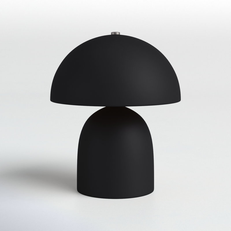 Hardacre Ceramic Table Lamp, Carbon Matte Black/Champagne Gold
