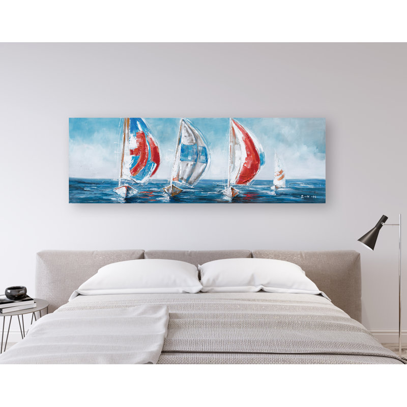 «Sailing with the Wind», reproduction de peinture à l'huile sur toile tendue