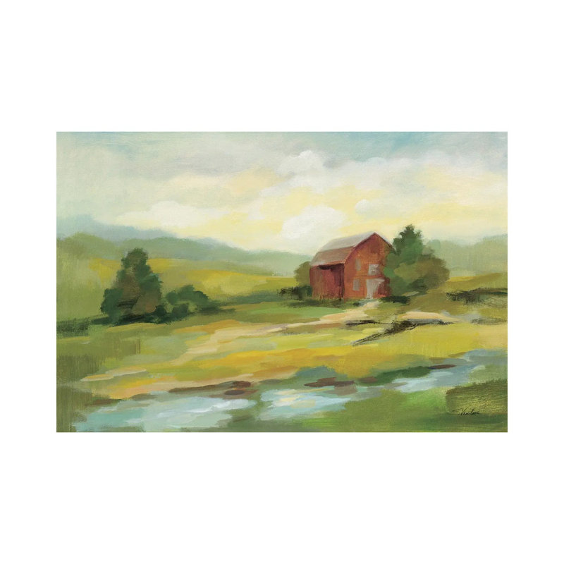 Springtime Farm by Silvia Vassileva - Gallery-Wrapped Canvas Giclée on Canvas, Canvas, 30.48 cm H x 45.72 cm W