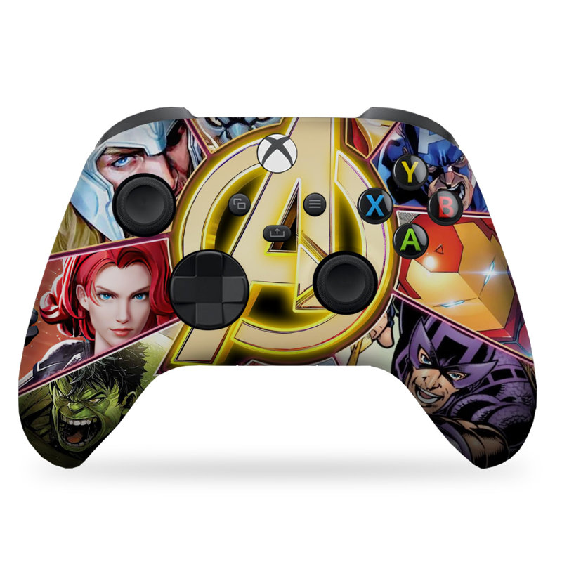 DreamController Avengerrs Custom X-box Controller Wireless compatible with X-box One/Series X/S Proudly Customized in USA I Permanent HYDRODIP Print(NOT JUST A SKIN)(MODDED)