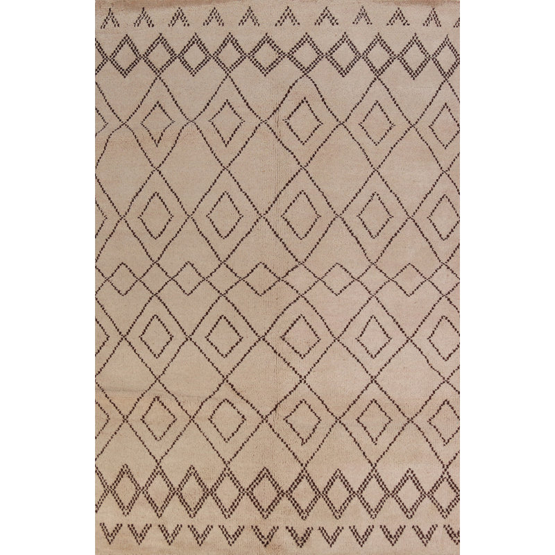 Tapis oriental à motif treillis marocain 5 x 8