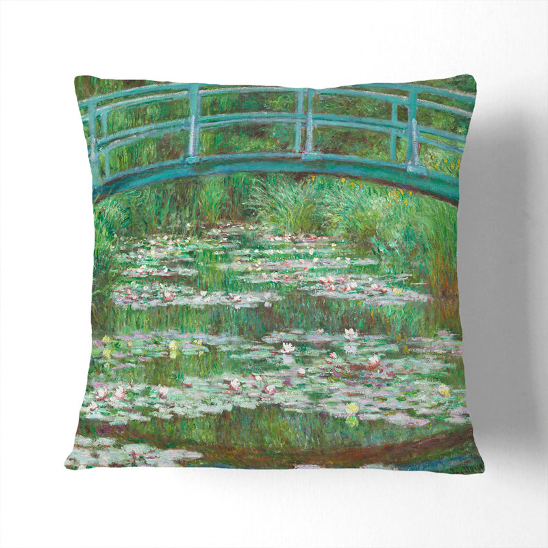 The Japanese Footbridge Vol.2 Square Throw Cushion, 40cm H x 40cm W x 15cm D