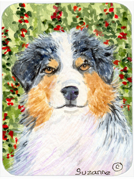 Australian Shepherd Tempered Glass Cutting Board