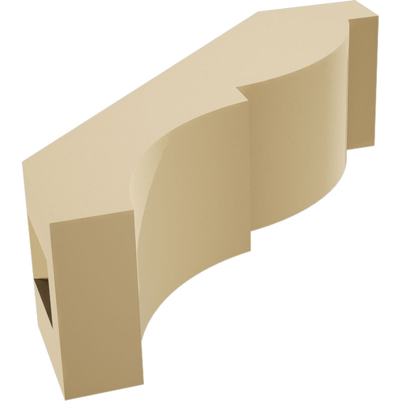 Valencia Signature Urethane Knee Brace, Primed Tan, 5"W x 14"D x 14"H