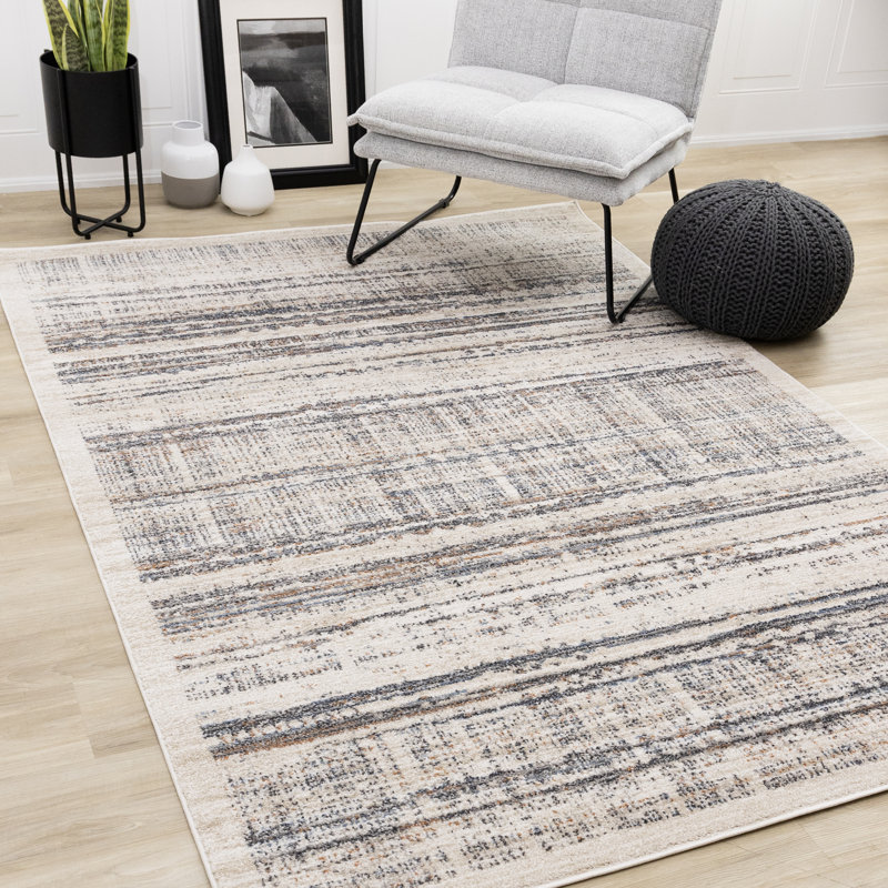 Tapis intérieur neutre beige doux Beaumys, Rectangle 7 pi 10 po x 10 pi 6 po