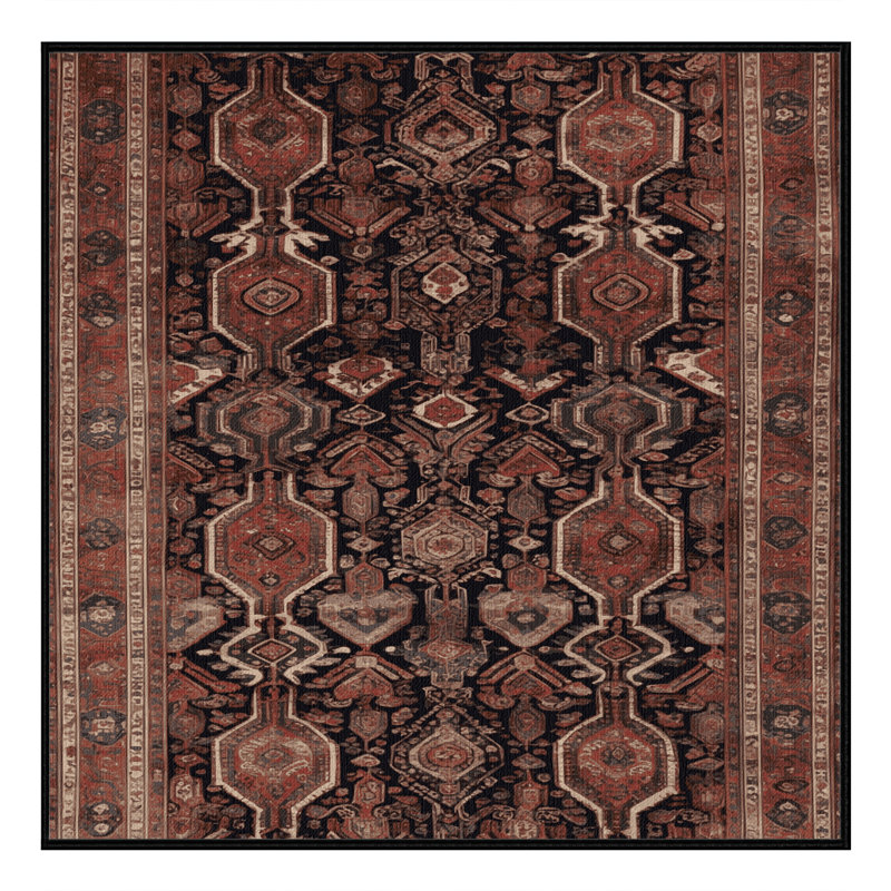 Tapis brun lavable à la machine, Carré 4 pi