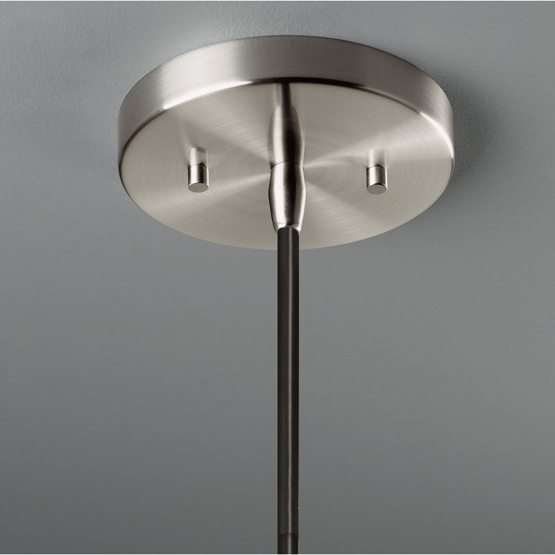 Leni 1 - Light Single Pendant, Tierra Red Slate, Polished Chrome