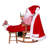 Kringle Klaus Sitting in Chair
