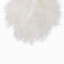 Wispy Feather Christmas Ball Ornament - 6" - White