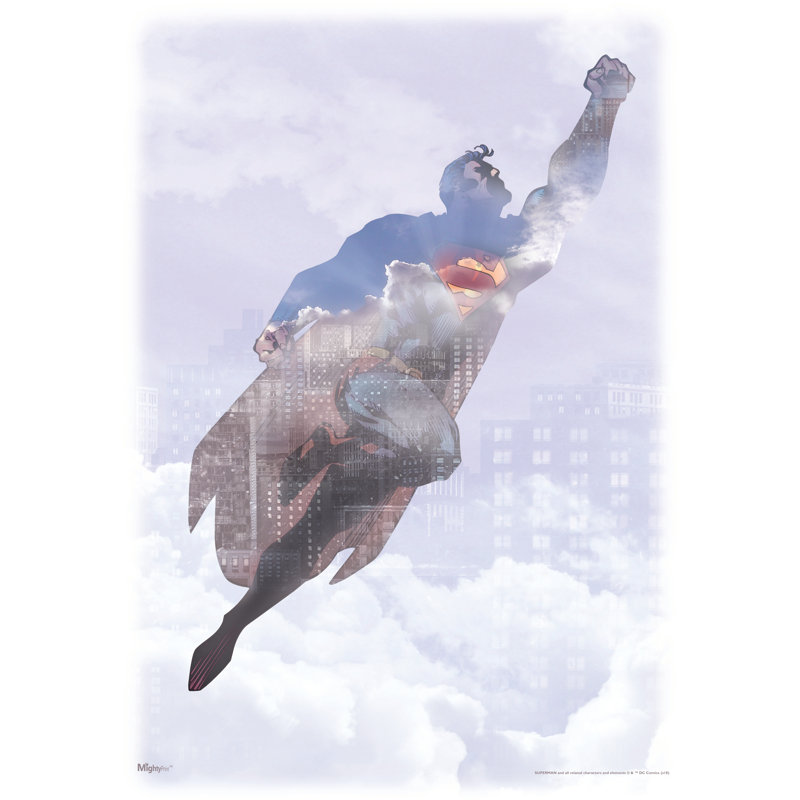 Décoration murale unique de collection superman metropolis marvel dc b.d.