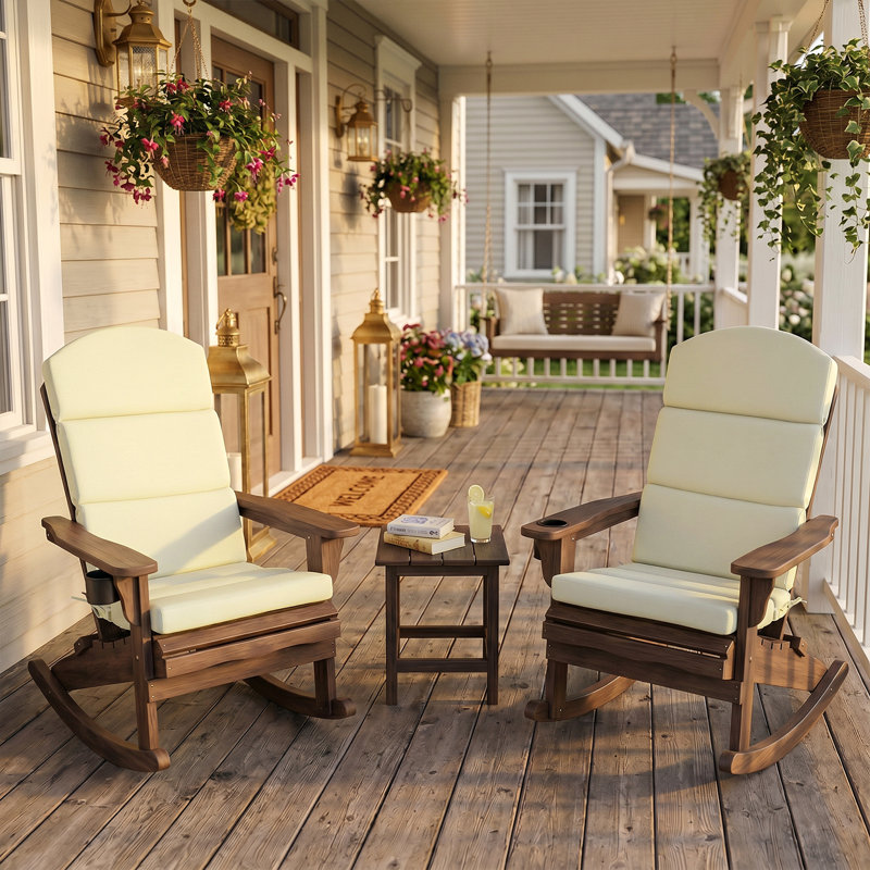 Coussins de chaise Aoodor Adirondack, Beige