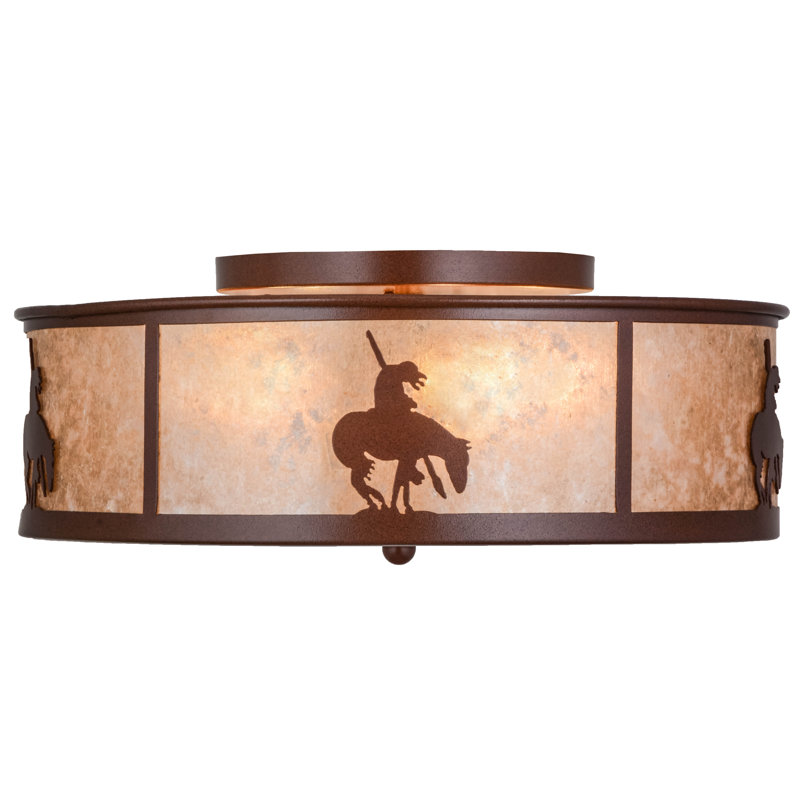 Rustic Lodge 4 - Light Flush Mount