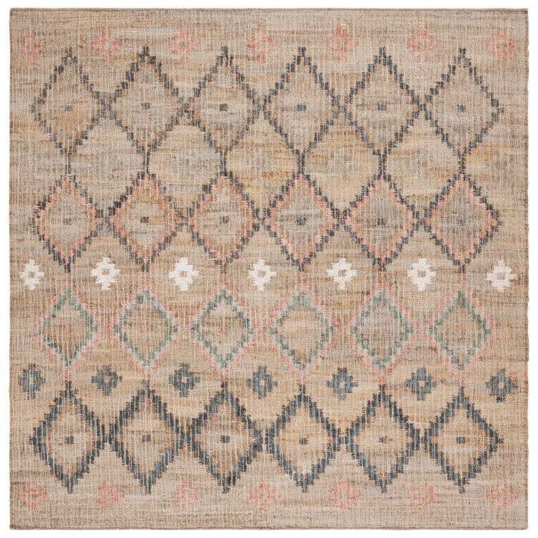 Heyman Hand Loomed Jute, Cotton Geometric Rug