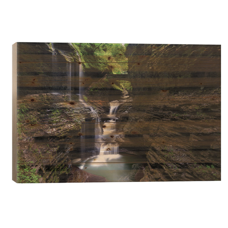 Rainbow Falls, Watkins Glen, H 18 po x l 26 po x P 1,5 po