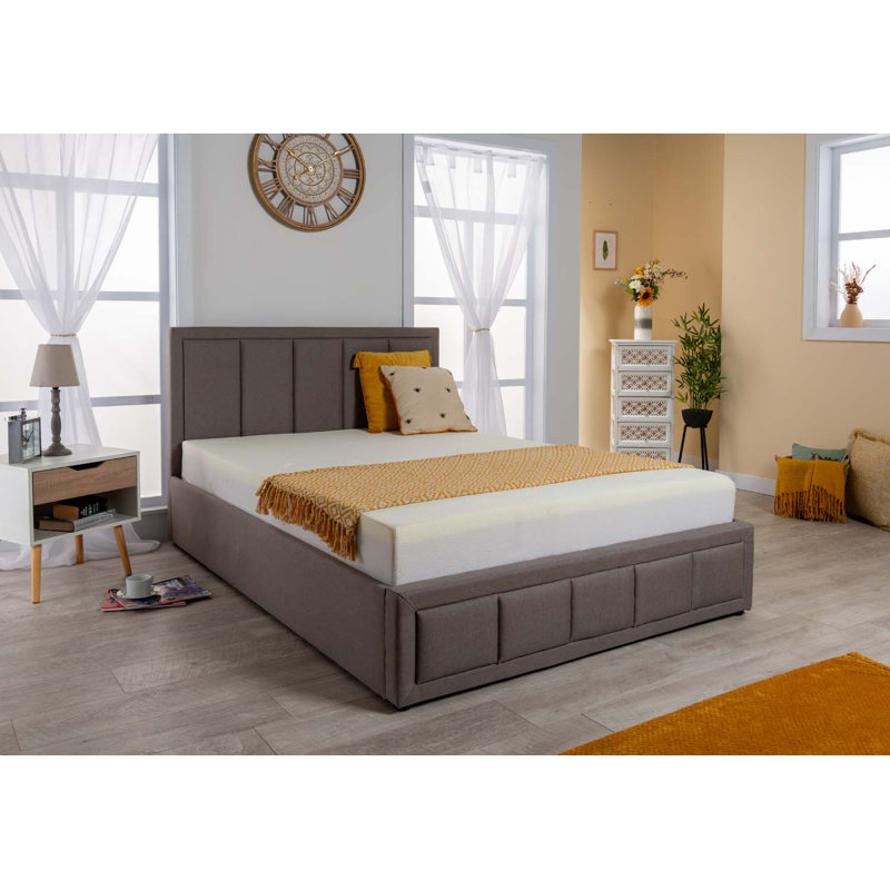 Almaha Upholstered Ottoman Storage Bed with Mattress, Super King