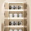 Armoire de rangement pliante de 19,69 po de largeur avec roulettes - Organisateur pliable en plastique à 5 niveaux avec portes magnétiques, bacs de rangement pour la maison et le bureau-616292528